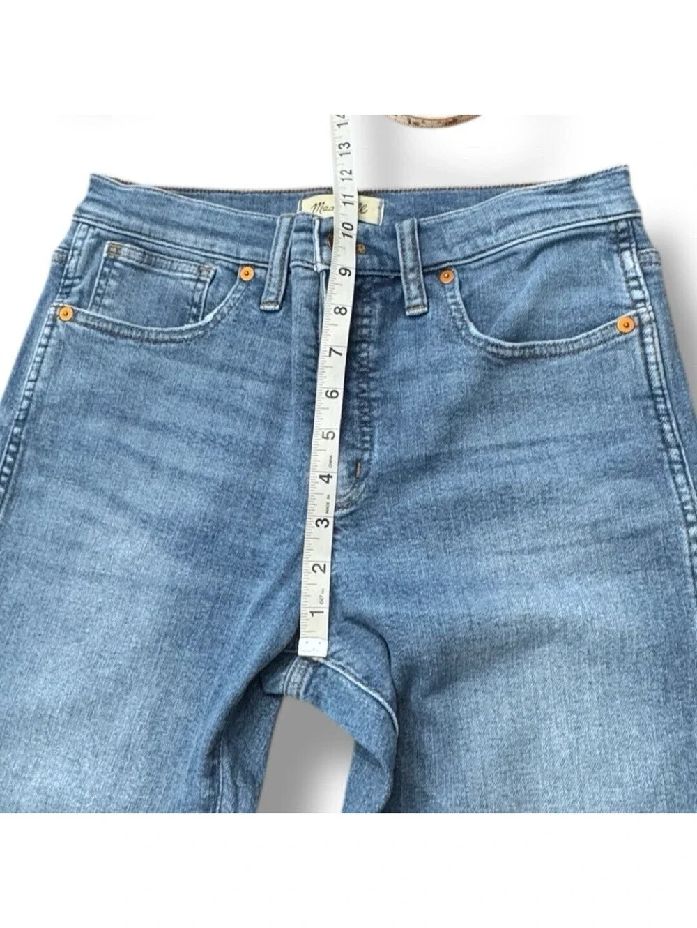 Madewell Stovepipe Jeans Blue Denim Stretch Medium Wash Casual Women’s Size 28P